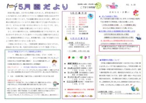 園だより令和２年５月のサムネイル
